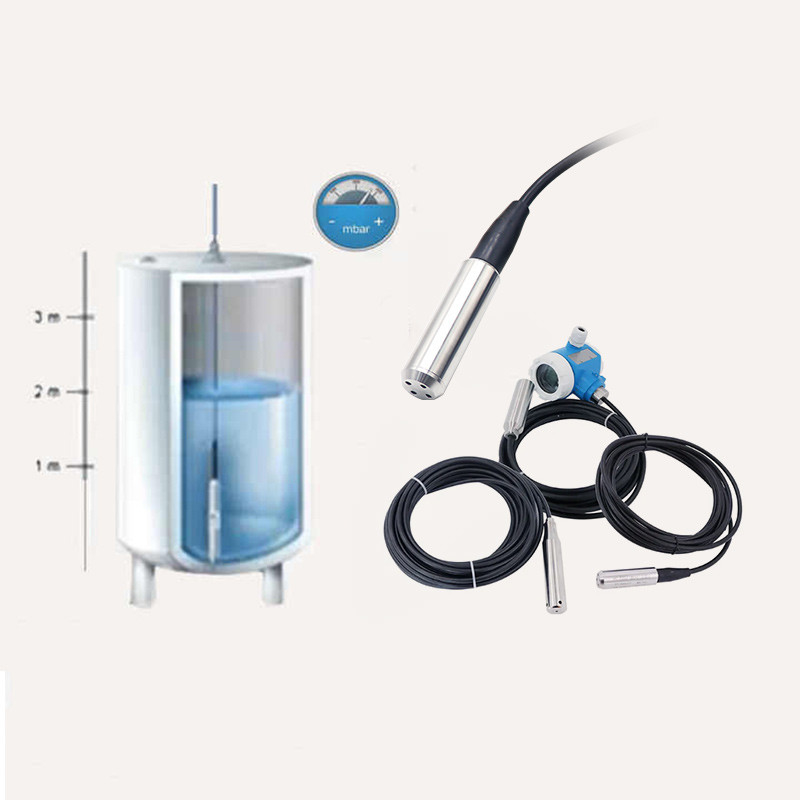24V Power Supply Submersible Level Sensor For Water With Stainless Steel Housing