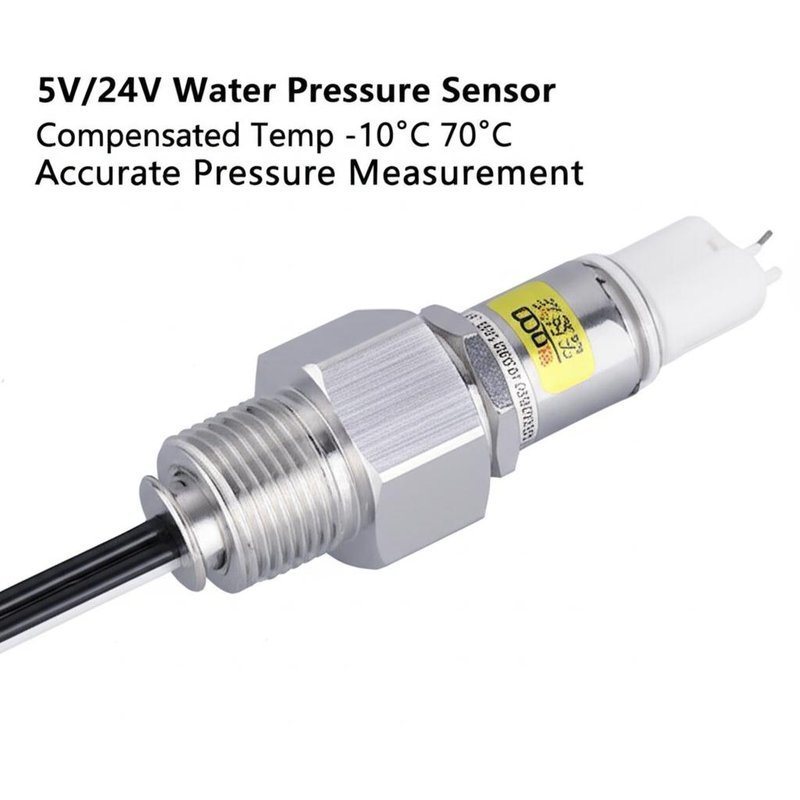 5V/24V Water Pressure Sensor with Compensated Temp -10°C 70°C Precise and Accurate Pressure Measurement
