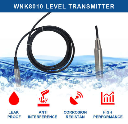 20mA 5V River Lake Submersible Water Pressure Sensor With Compact Profile